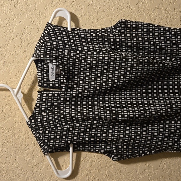 Calvin Klein Dress Black and White Print Dress Size 2 - Picture 3 of 8